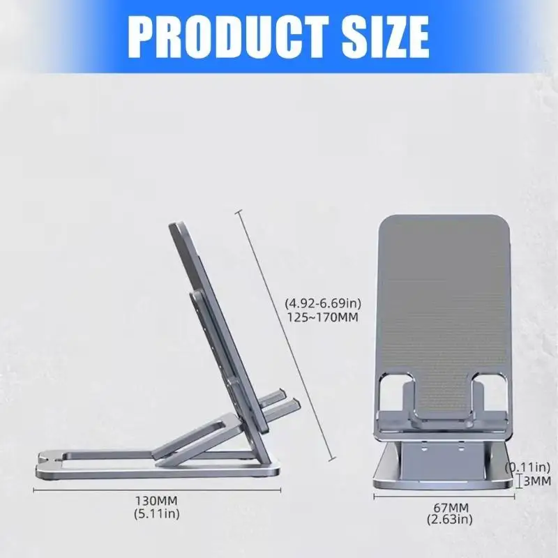 652f einstellbare Handy Cradle Desk Telefonhalter Aluminium Stand zum Ansehen von Video