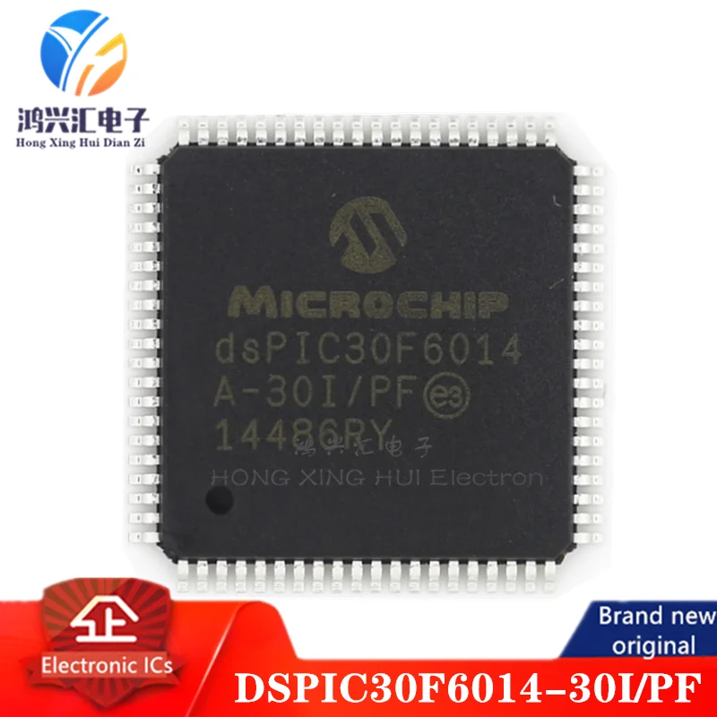 New/Original DSPIC30F6014A-30I/PF MCU 16-bit dsPIC RISC 144KB Flash 3.3V/5V 80-Pin TQFP Tray