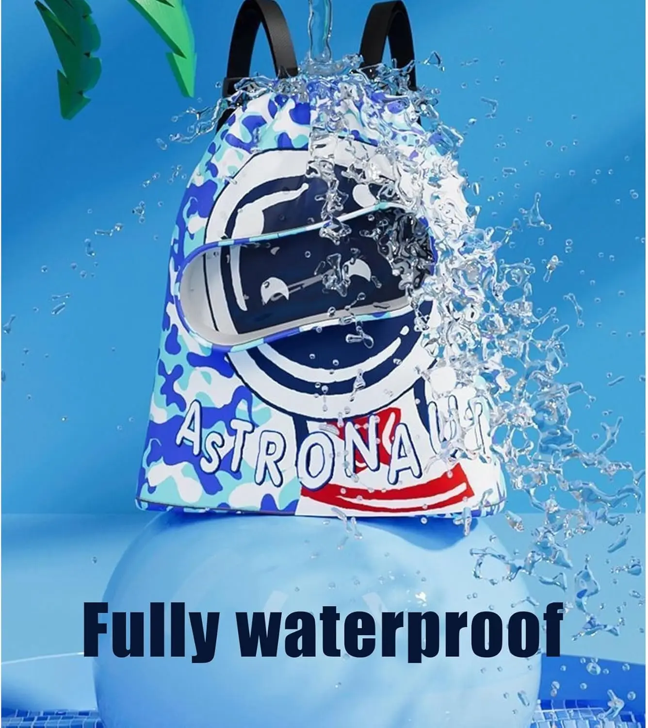 Swimming bag, wet and dry separation toiletry bag, waterproof swimming storage bag, beach bag with drawstring closure