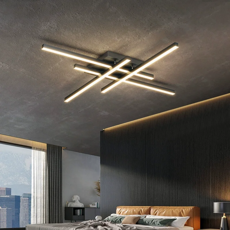 

Living room LED ceiling light, bedroom light, Nordic minimalist creative LED ceiling light strip light, eye protection pendant l