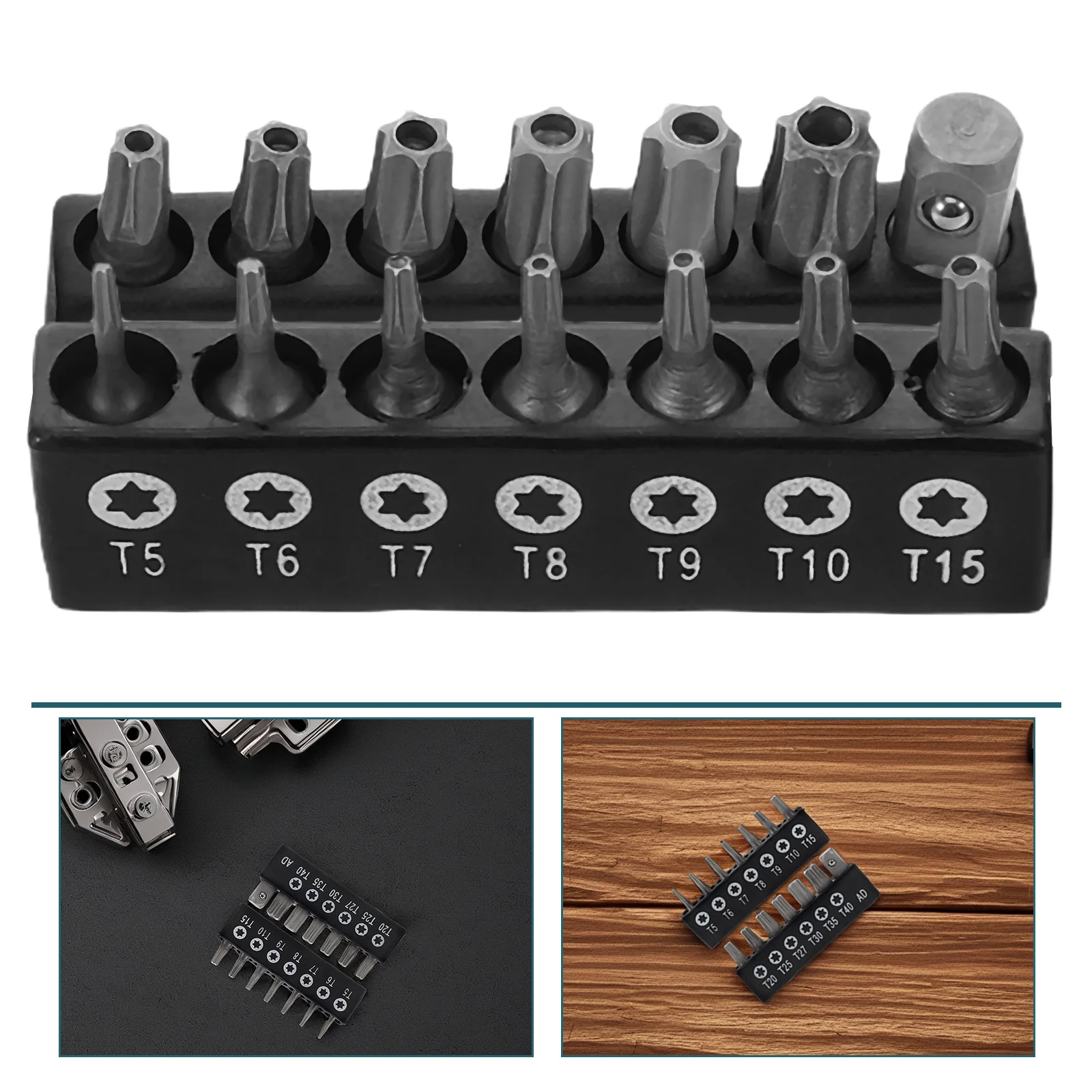 

14pcs Screwdriver Bit Set Alloy Steel Tamper Proof Hollow Hex Star Drive For Electronics Automotive Repair Tools Hand Tool Kit