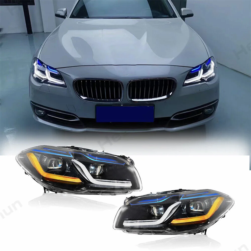 

Пара полностью светодиодных фар для BMW 5 серии G30 G38 520i/530i/540i 2021-2022-2023, головные фары для проектора, лампа налобного света