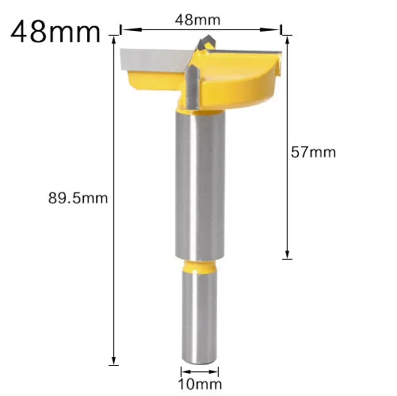 1PC 38mm-60mm Forstner Tips Woodworking Tools Hole Saw Cutter Hinge Boring Drill Bits Round Shank Tungsten Carbide Cutte