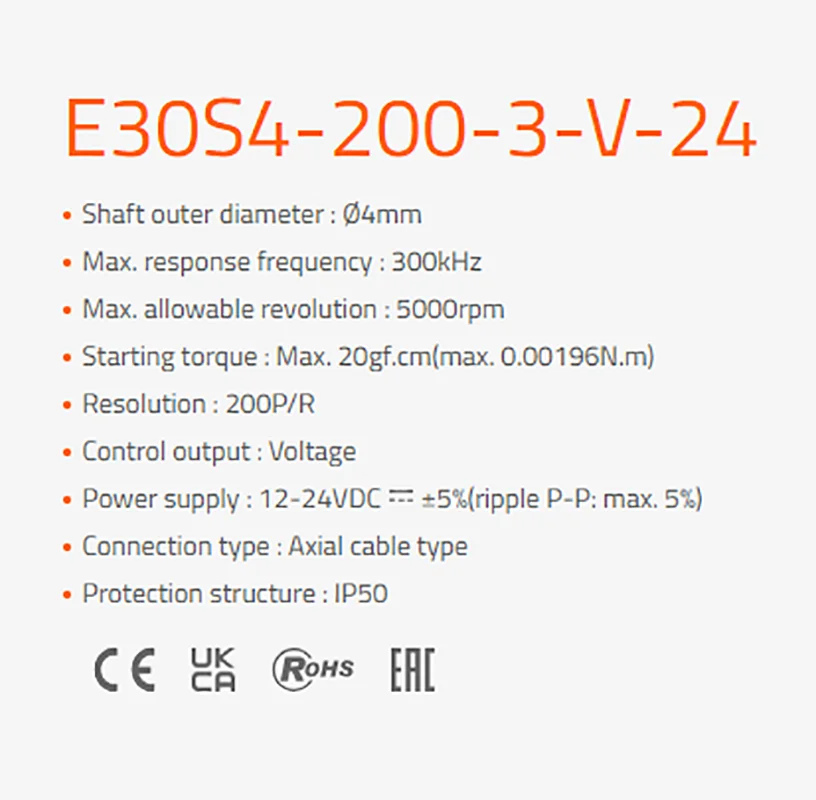 Autonics Rotary Encoder E30S4 100 200 300 360 500 1000 1024 3000(P/R) 3-T-24/3-N-24/3-V-24/6-L-5/3-T-5/3-V-5/3-N-5/2-N-5