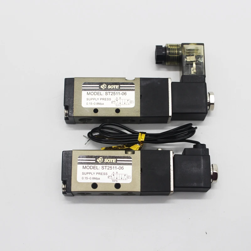 SOTE PNEUMATIC SOLENOID valve MODEL:ST2521-08 ST2321-08 ST2531-10 ST2541-15 ST2511-06 SUPPLY PRESS:0.15-0.8Mpa AC220V DC24V