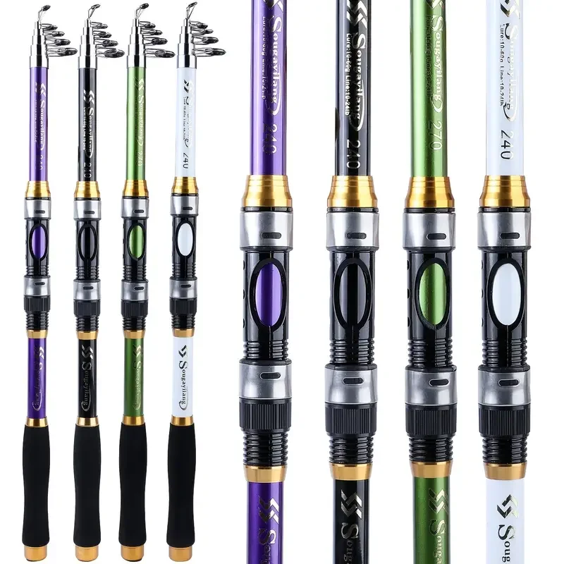 

Sougayilang Telescopic Fishing Rod Saltwater Fishing Rod Portable Travel Fishing Rod