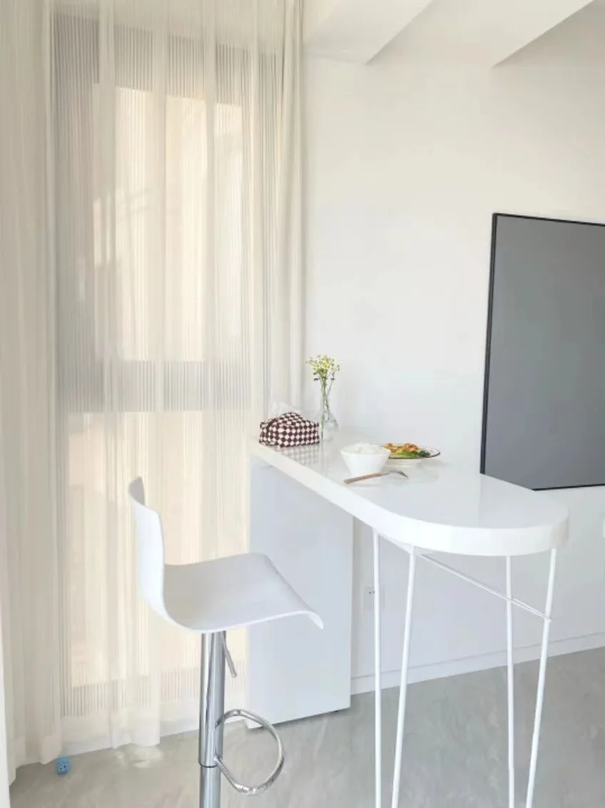 Household bar table White wall Living room partition long table Balcony bar