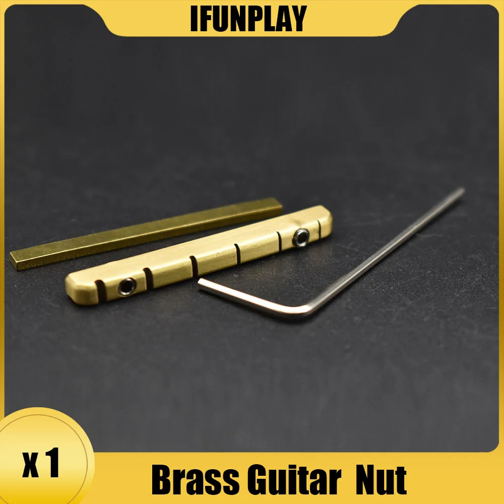 Регулируемая латунная гайка, гитарная латунная мостовая гайка, 42 мм, разделенная регулирующая гайка, запасные части для электрогитары ST TL