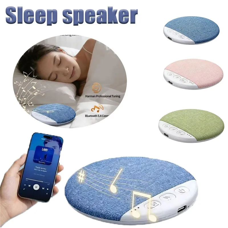 1-4PCS Mini Wireless Bluetooth Sleep Speaker Under Pillow High Tech Sound Disc Portable Rechargeable for Insomnia Relax Gift
