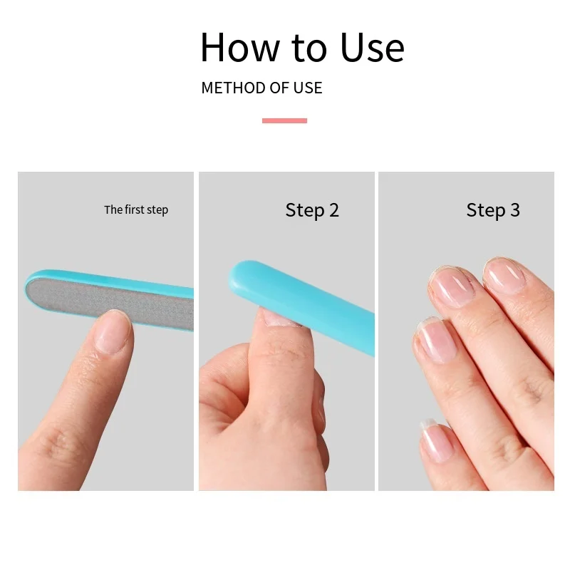 Double Headed Nano Glass Dead Skin Push Folding Dual Side Manicure Polishing Strip Cuticle Remover Tools Nails Nutrient Solution