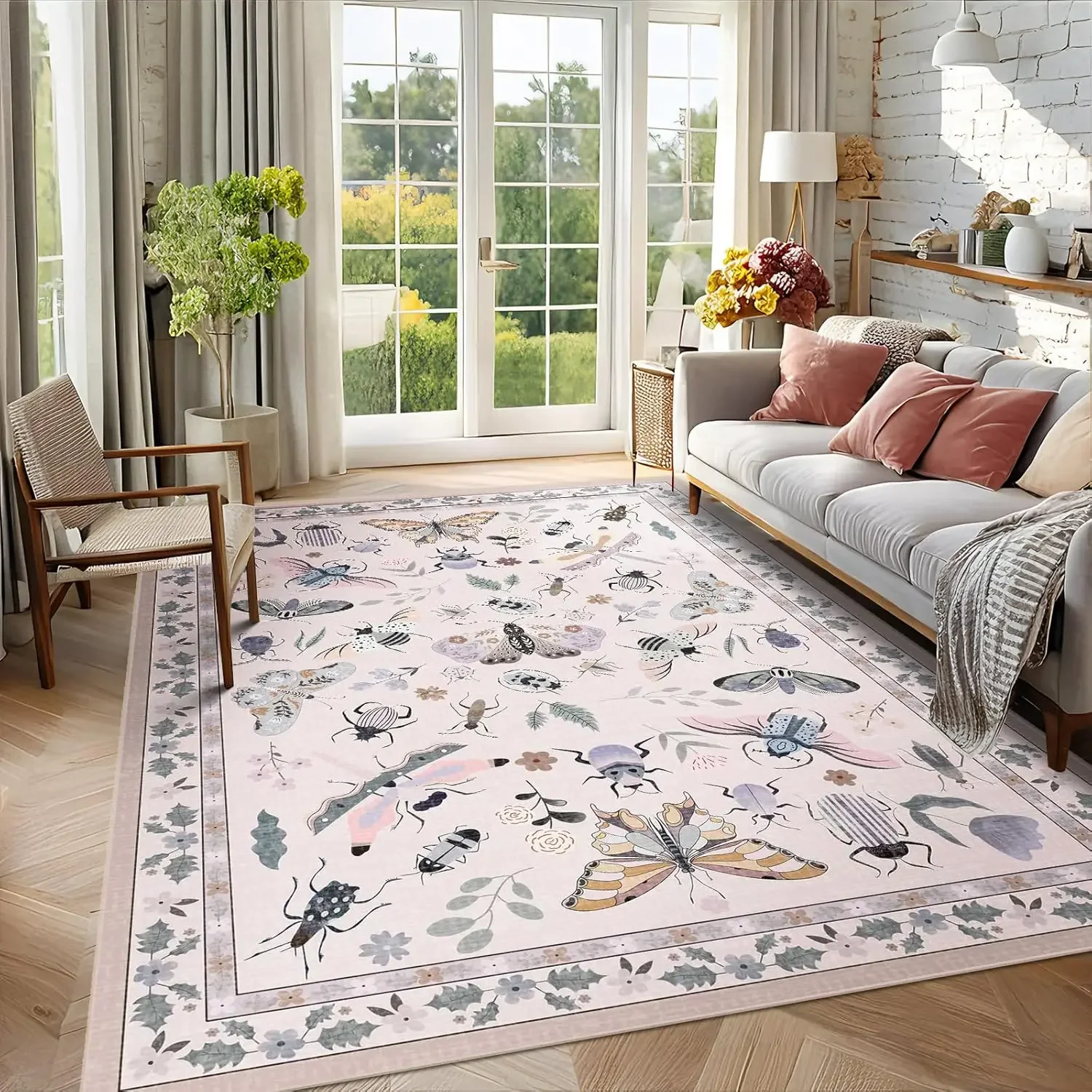 

retro carpet, foyer carpet, living room and bedroom floor mat, home decoration