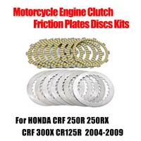 Para Honda CRF 250R 250RX 300X CRF 250 250 300 X CR125R CR 125 R 2004-2009 Kits de discos de placas de fricción de embrague de motor de motocicleta