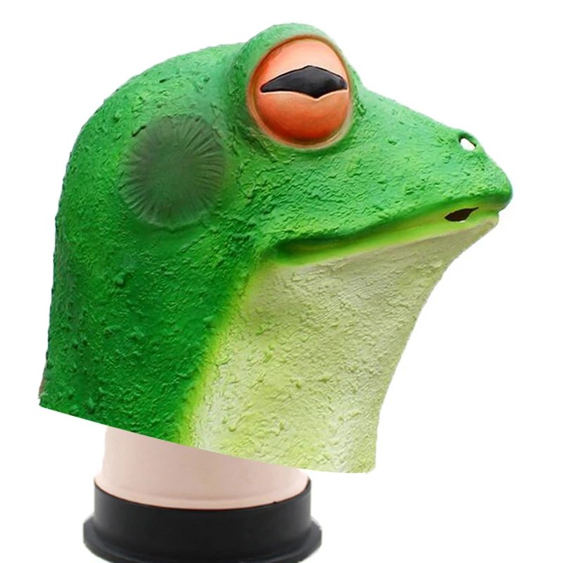 

Frog Mask - Latex Halloween Animal Full Head Latex Kids Mask