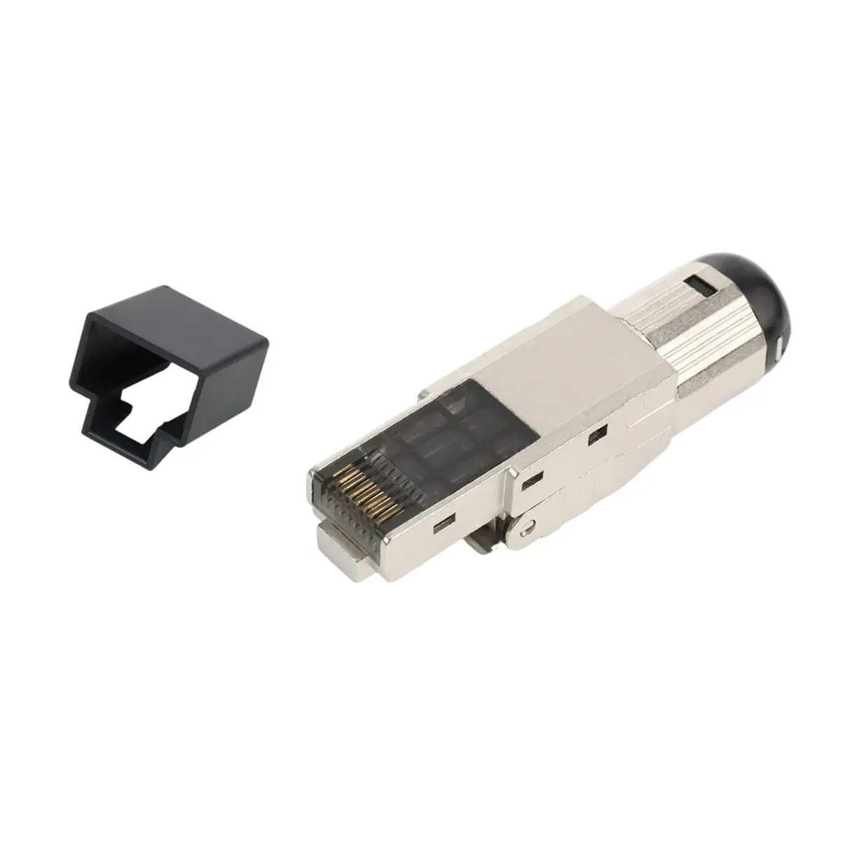 8PCS RJ45 Cat 7 Connector Shielded Toolless Modular Termination Plug 2000MHz 40G LAN Cable for 22AWG-24AWG