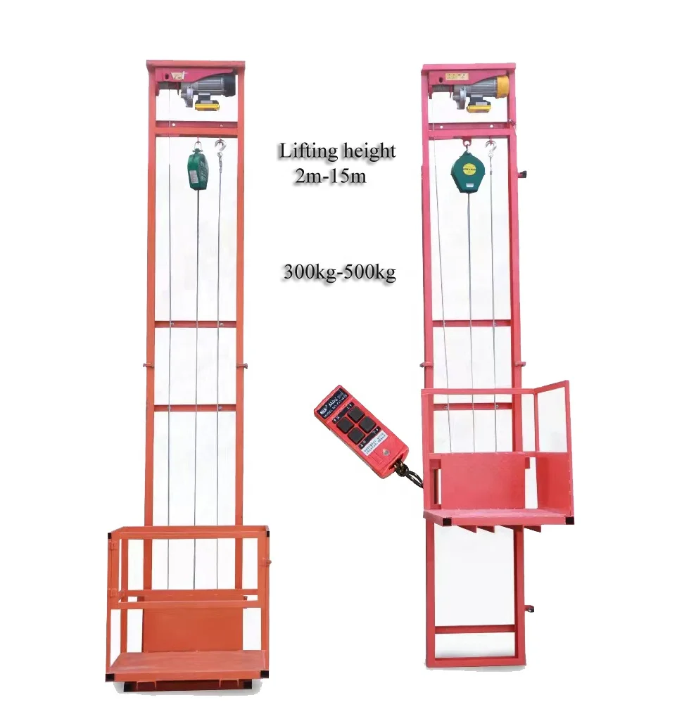 

3m 6m electric elevator lift platform for person freight small material cargo lift warehouse household OEM custom