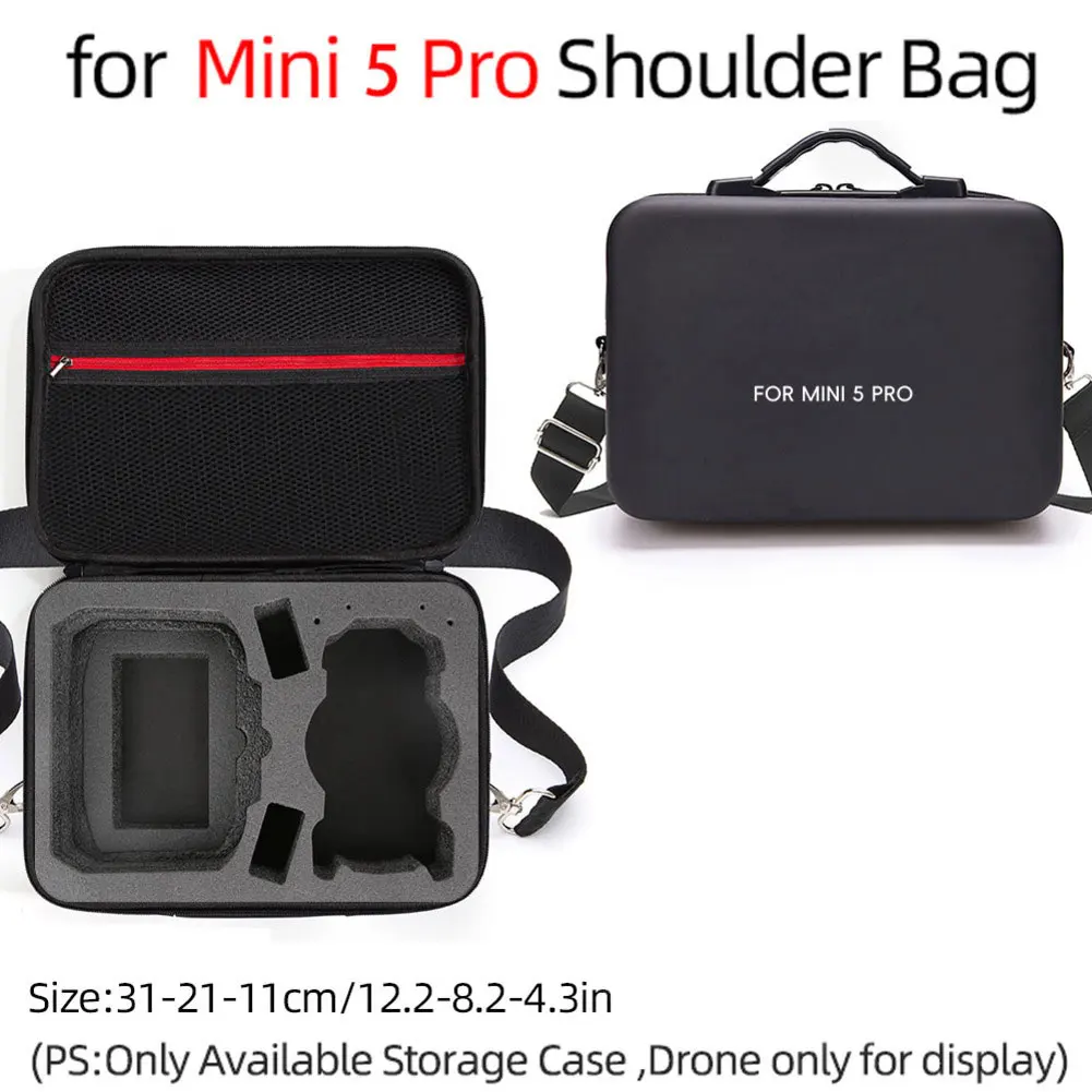 Adjustable Shoulder Strap Waterproof PU Leather Case for DJI Mini 5 Pro Providing Reliable Protection and Storage