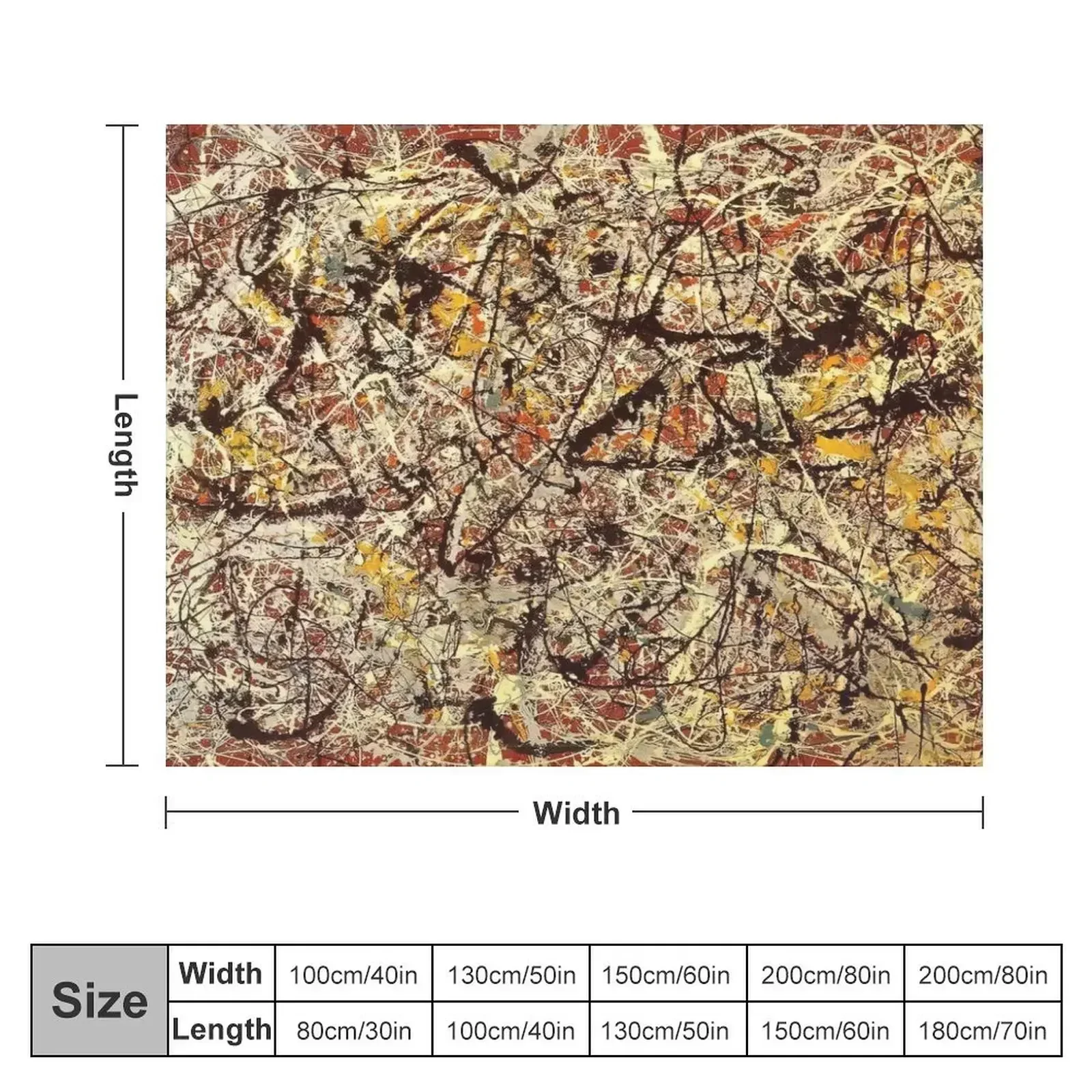 Jackson Pollock Painting, Jackson Pollock Artwork, Jackson Pollock Art Style Throw Blanket Beautifuls Summer Blankets