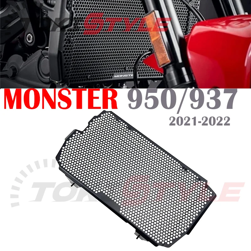 Motorcycle Radiator Grille Cover Guard Stainless Steel Protection For DUCATI Monster 950 937 Monster950 Monster937 2021-2022