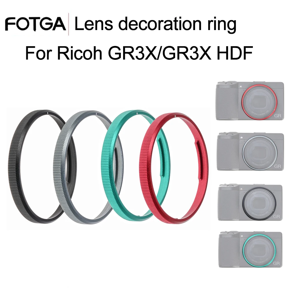 FOTGA Lens Decoration Ring Specially Designed For Ricoh GR3X GR IIIx Camera Replaces For Ricoh GR3X HDF Lens Decoration Ring Cap