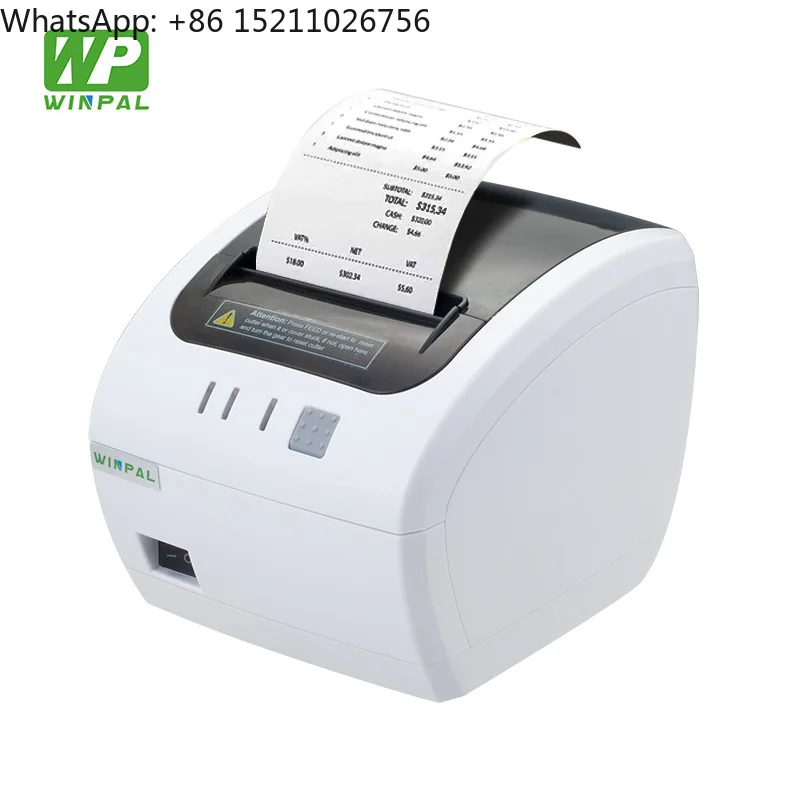 

Winpal WP230W 80 мм беспроводной термопринтер чеков с автоматическим резаком USB + LAN или USB + последовательный порт для супермаркета