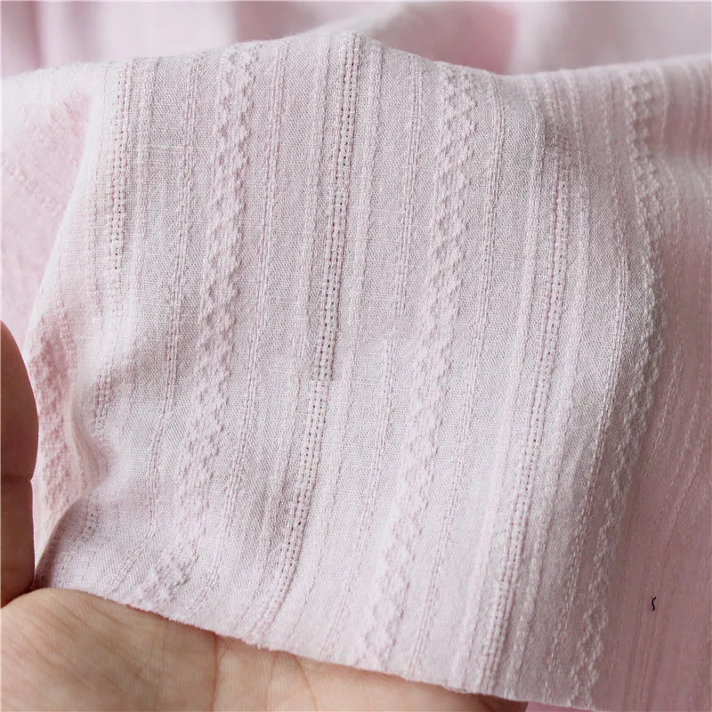 Washed Jacquard Fabric 100% Cotton Fabric Meters For Dresses Cushions Blanket Sewing Cloth Bed Sheet Textile 50*140cm