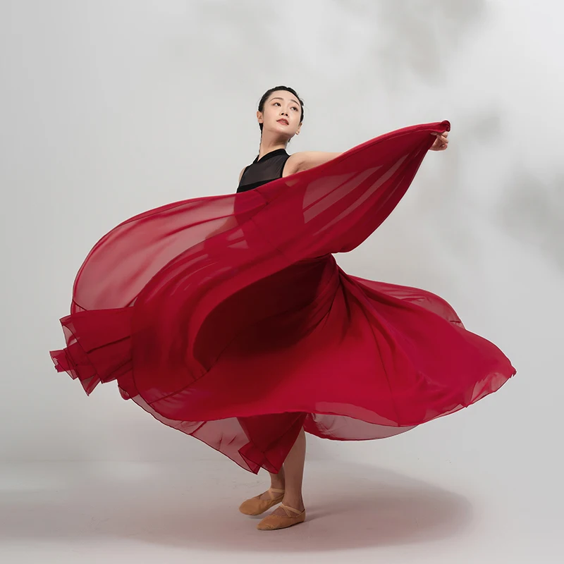 

Балетная юбка для танцев живота, женская, шифоновая, с оборками 360/540/720 градусов, цыганский стиль, длинная, для тренировок, разнообразные модели