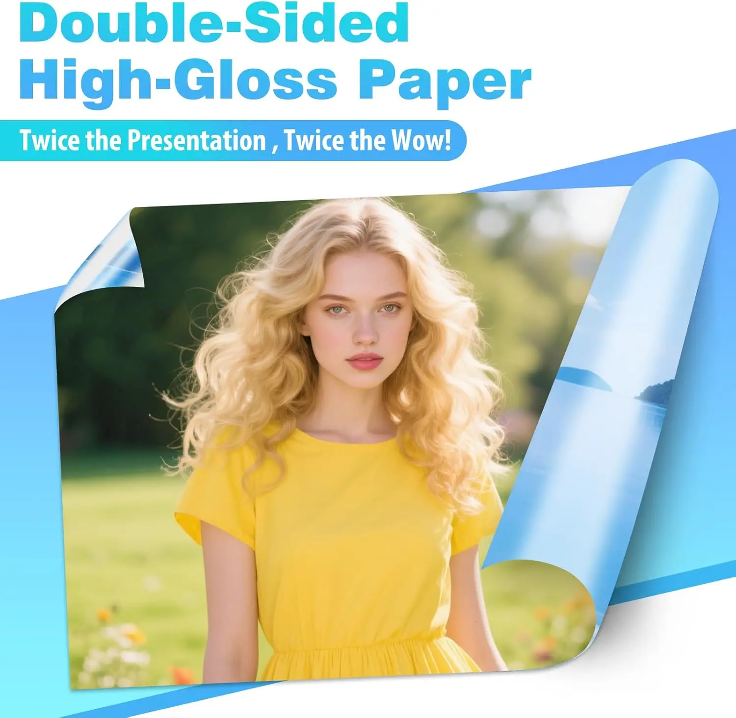 4R Double Sided Glossy Photo Paper ,  200GSM/54LB Inkjet Printer Paper 4 x 6