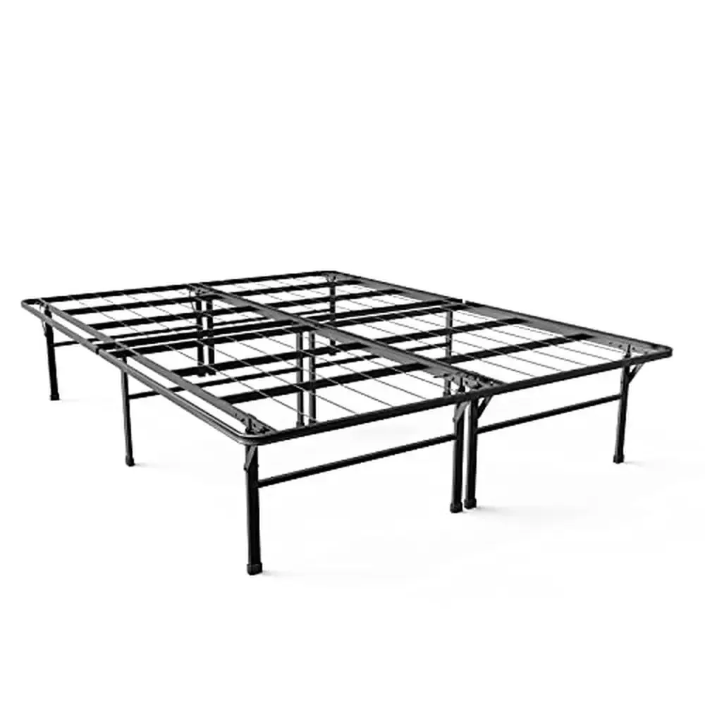 16 Inch Heavy Duty Metal Platform Bed Frame Supports 3000 lbs No Box Spring Needed Underbed Storage Quick Assembly Queen Size