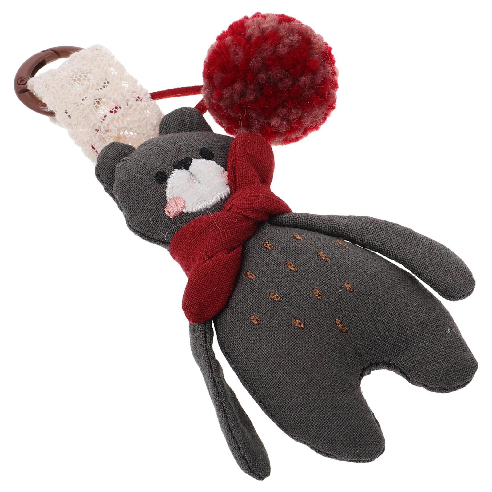 

Car Keychain Cute Cartoon Pet Pendant Soft Fabric Bag Charm Backpack Keyring Lovely Animal Decoration Accessory Women