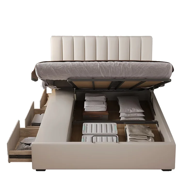 

With storage space, small apartment space saving bed, single bed