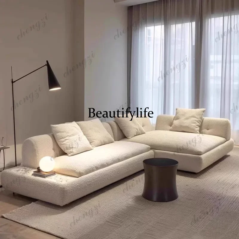 Y136 Y136 Italian new living room villa minimalist module modern fabric light luxury straight row L-shaped sofa