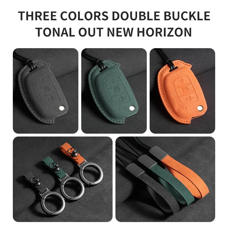 Funda de gamuza para llave de coche Hyundai Grand i10 2023, i20, i30, ix35, ix45, HB20, Elantra, Solaris, Sonata, Santa Fe Sport, Tucson