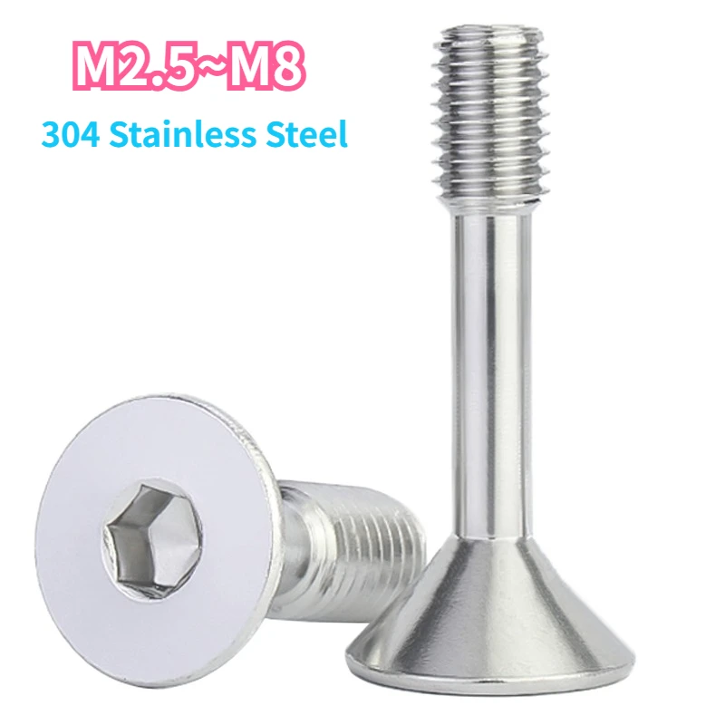 شقة رئيس مسدس المقبس المسمار 304 سداسية من الفولاذ المقاوم للصدأ المقبس غاطسة شقة مسمار لولبي الرأس نصف الموضوع الترباس M2.5 M3 M4 M5 M6 M8