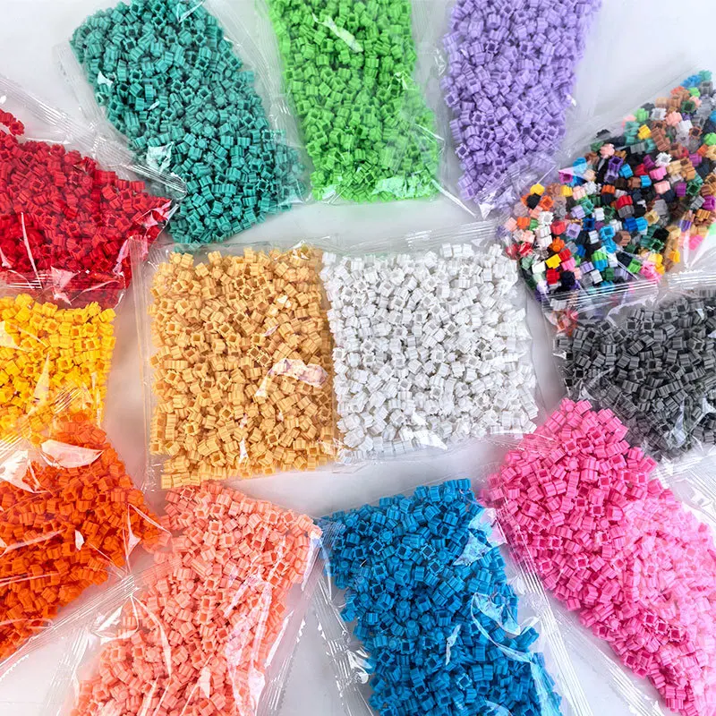 

1KG/1000pcs 8*8mm Pixel Art Puzzle Micro Diamond Building Blocks 40colors DIY 3D Small Brick For Children's Toy Educational Kids