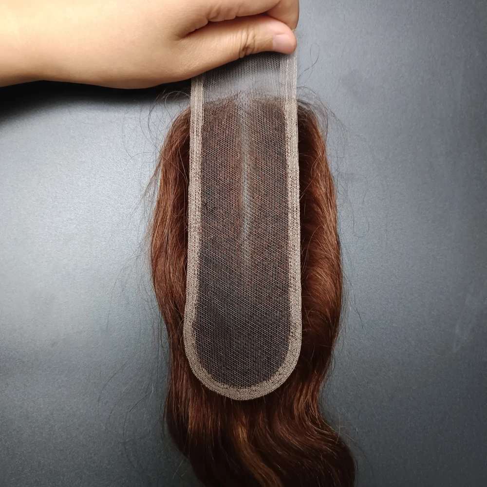 P427 2x6 кружевная застежка, объемная волна, закрытие человеческих волос, предварительно выщипанные, 10-20 дюймов, бразильские девственные волосы, глубокая средняя часть