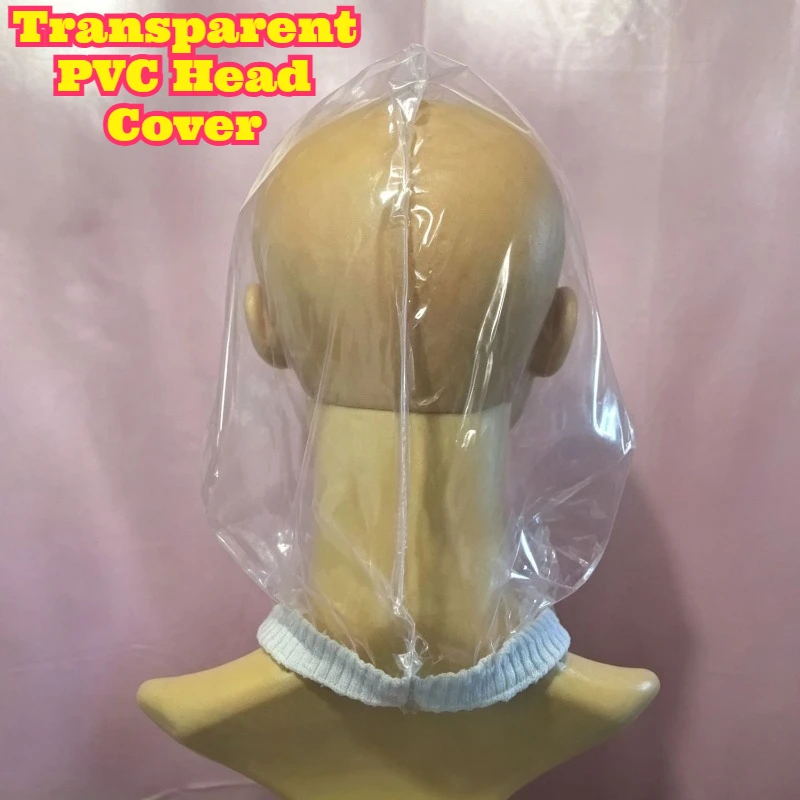 High Transparent PVC Full Head Cover Loose Breathable Design Vents Rainproof Mask Cosplay Shooting Costume Decorative Protective