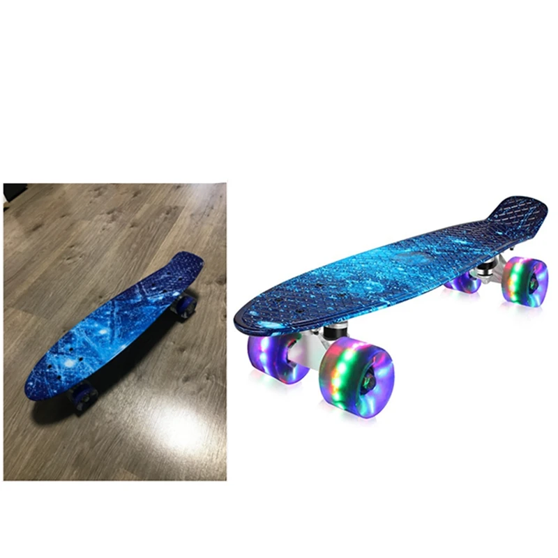 Mini Cruiser Skateboard 22Inch Fish Board Children Scooter Longboard Penny Board Skate Board For Beginners Teens