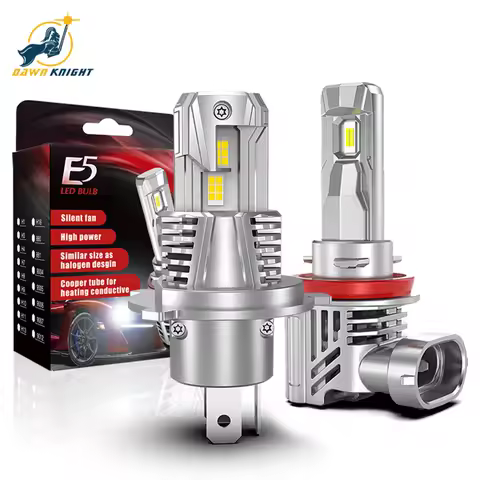 DAWNKNIGHT E5 H4 H11 Led Lamp 6500K Led Lights for Car Plug and Play H8 H11 9005 Hb3 Hb4 Led Fog Light for Car 12V 2PCS