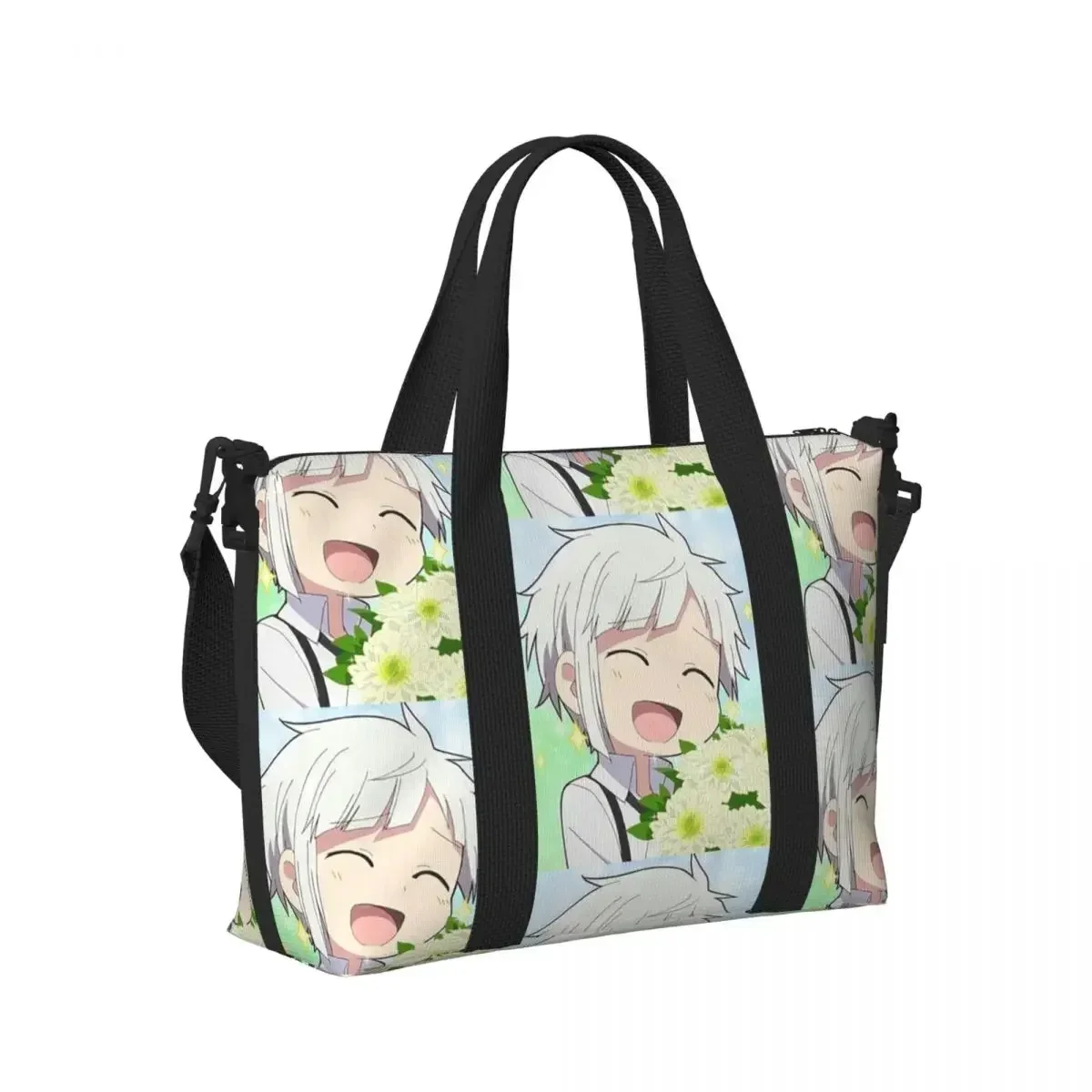 Bungou Stray Dogs Nakajima Atsushi Beach Travel Bag Large Capacity Tote Bags for Gym Yoga Women Shopping Duffle Shoulder Bag