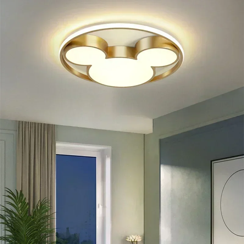 2025 Modern LED Mickey Ceiling Light, Children's Bedroom Living Room Dining Room Study Corridor Balcony Chandelier