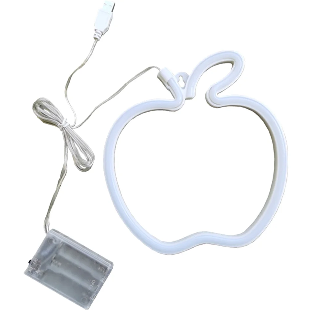 أبل شكل النيون مصباح ليد لديكور غرفة النوم مصابيح الوردي غرفة حفلة عيد ميلاد الديكور جدار الفن مصباح الليل #3