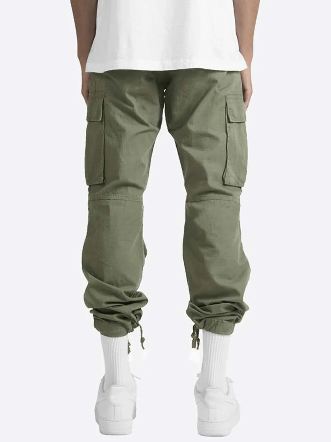 Sommer Neue Herren-Arbeitshosen Europäischer und Amerikanischer Stil mit Kordelzug und Mehreren Taschen Lässige Hosen – Detail 3