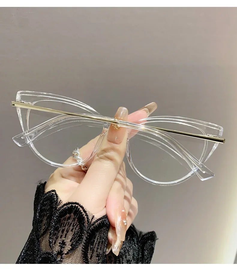 0–0,5–0,75 lichtempfindliche Myopie-Brille, Katzenauge, Anti-Blaulicht/Myopie-Brille, flacher Metall-Brillenrahmen für Myopie-Brille – Detail 10