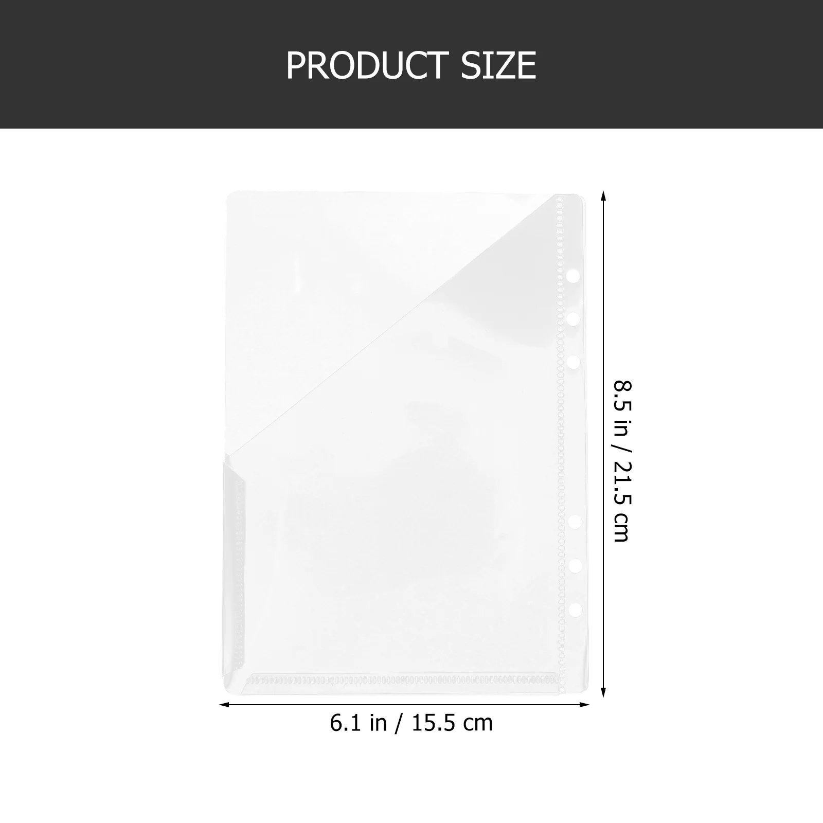 5 Pcs Inner Pocket Student Folders File Protectors Binder Work Wear-resistant Pockets Creative Transparent Multifunctional