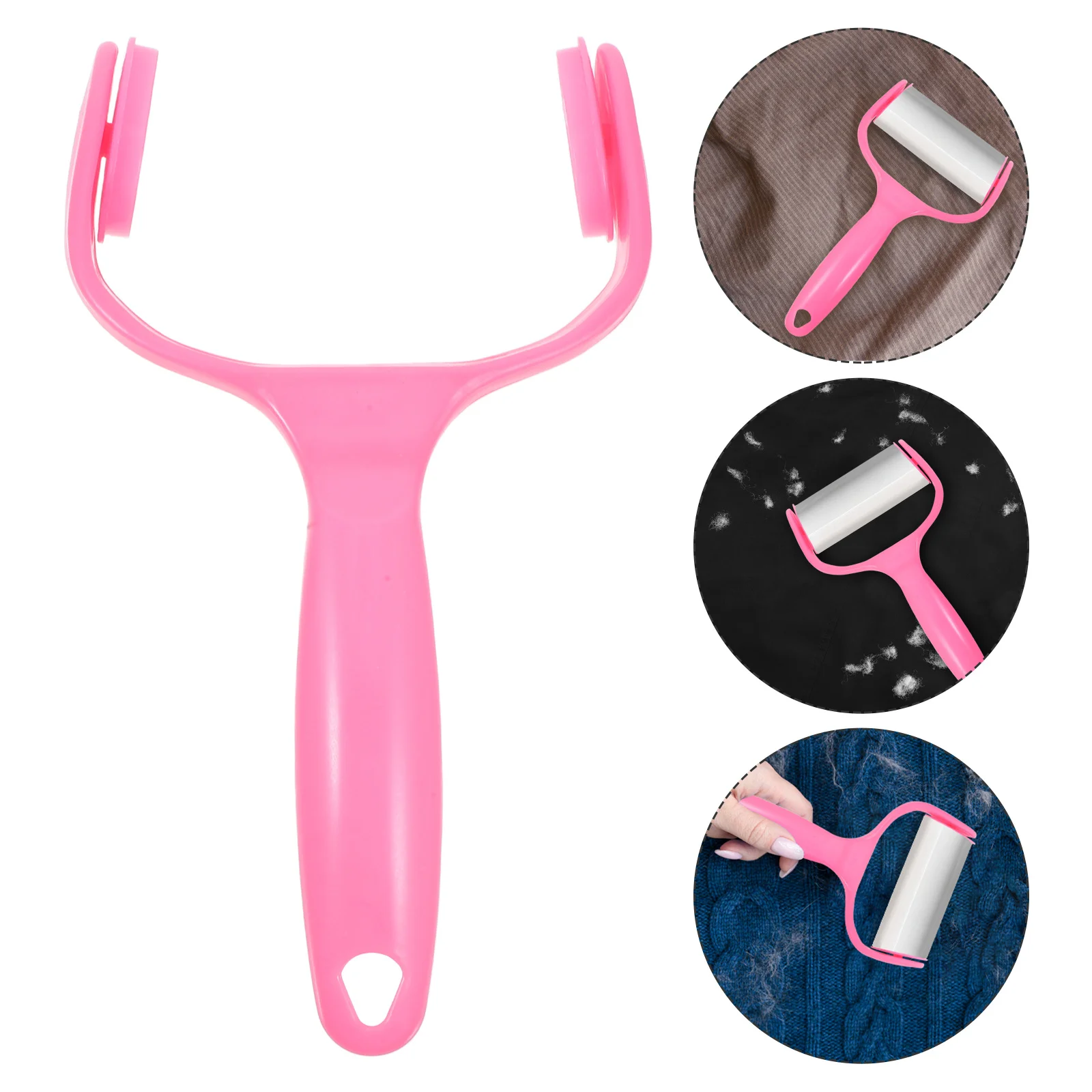 

1Set Replacement Sticky Lint Roller Handle Plastic Lint Remover Handle Kit Ergonomic Grip Comfortable Use for 10cm Rollers Pet