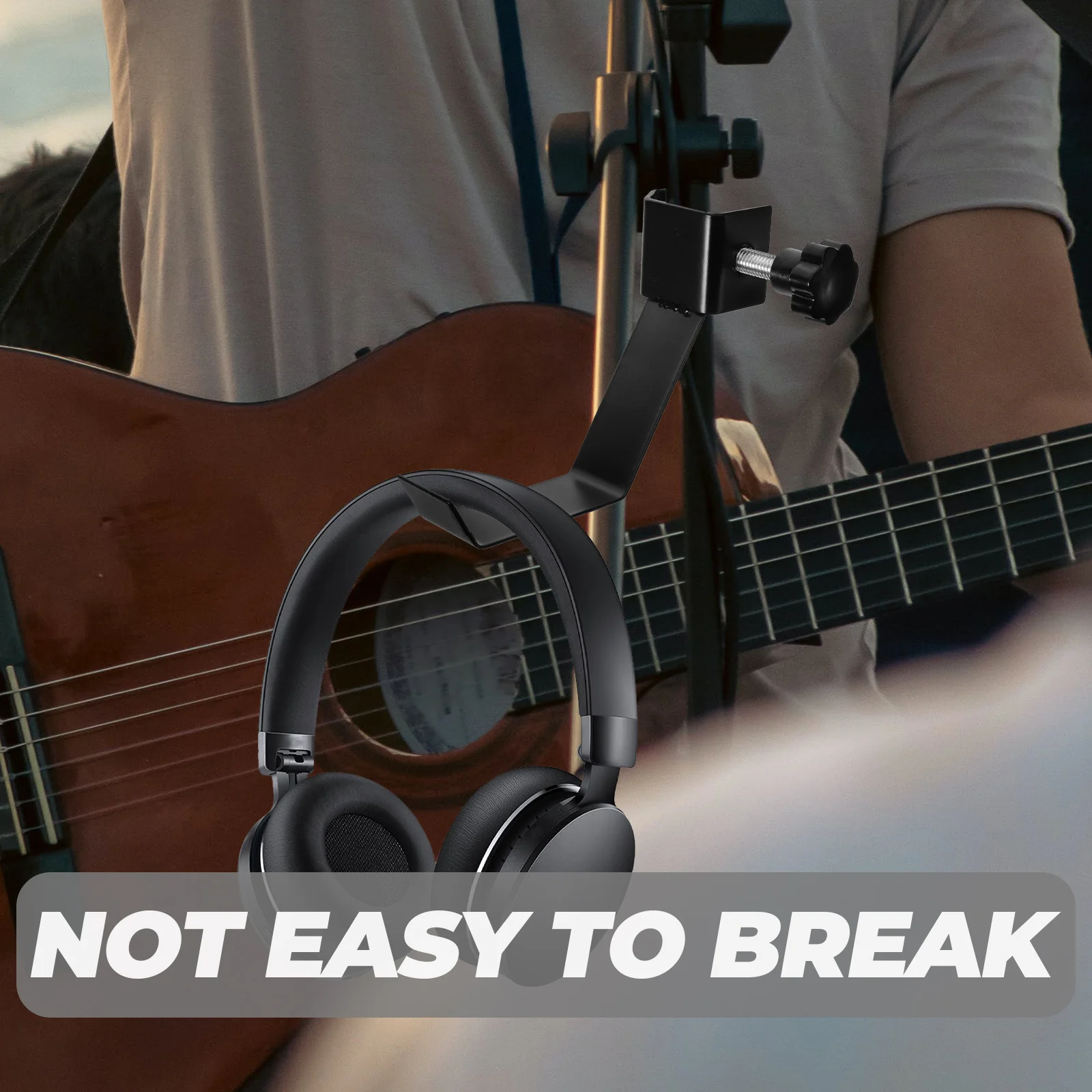 

Headphone Stand Adjustable Metal Headset Holder Guitar Earphone Hanger Stable Strap Headphones Bracket Headphone Stand