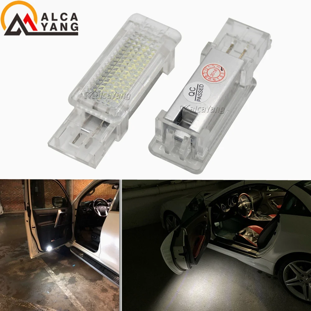 No Error Auto Car Welcome Lamp For Mercedes Benz R171 R199 C Class SLK CLK SLR Viano W639 Canbus White LED Door Courtesy Light