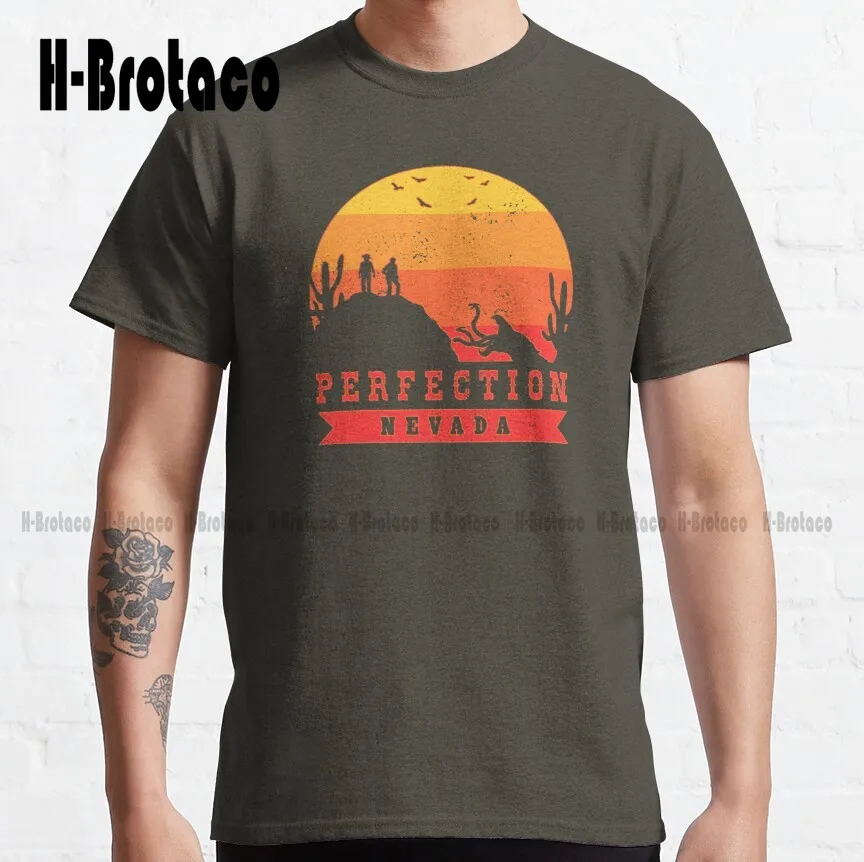 Perfection Nevada - Gift Shop Design Classic T-Shirt Custom Gift Funny Art Streetwear Cartoon Tee Xs-5Xl Unisex Digital Printing