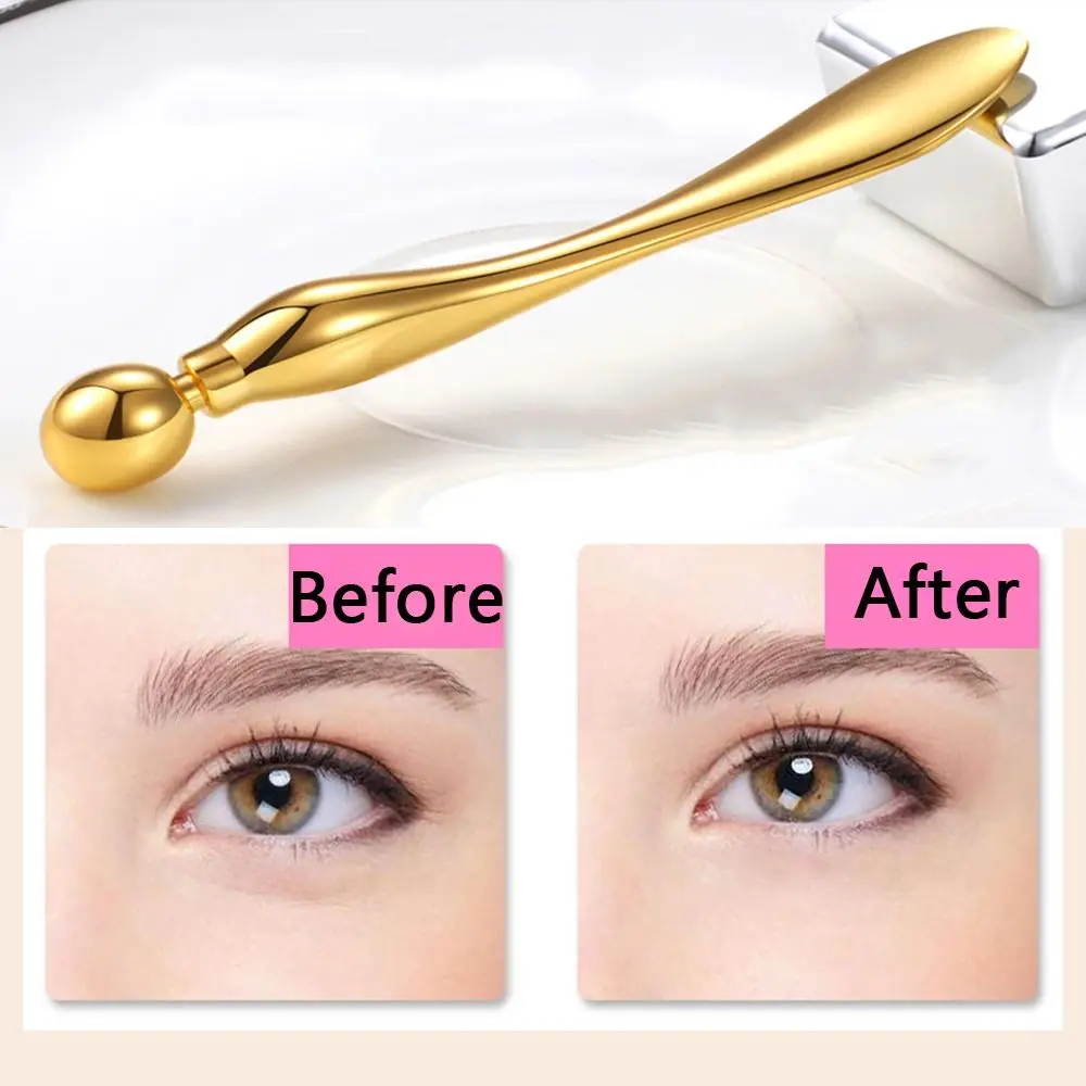 Applicateur de crème pour les yeux en alliage de Zinc, Anti-rides, Anti-poche pour les yeux, bâtons de Massage pour les yeux, Mini boule en acier, élimine les cernes