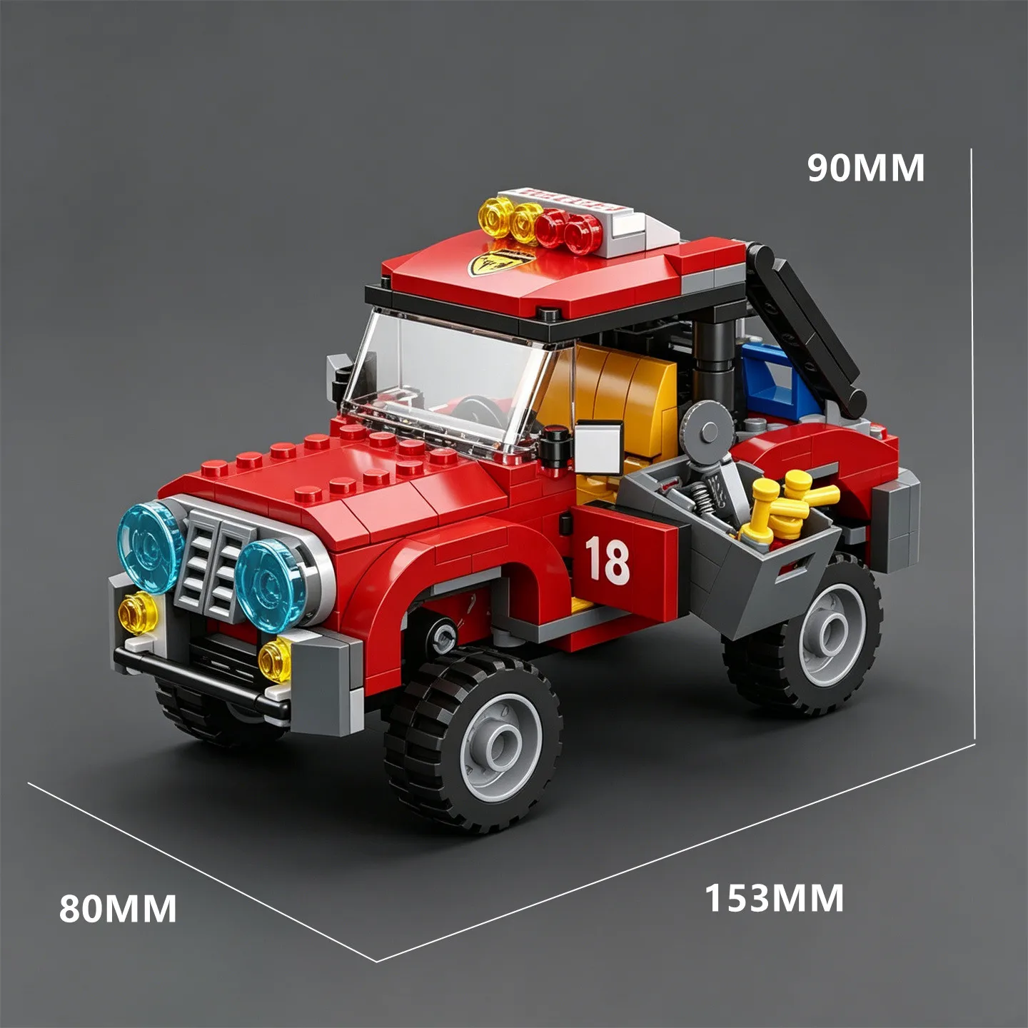 City Series All-Terrain Fire Rescue Vehicle Building Blocks Firefighter Car MOC Model Toy
